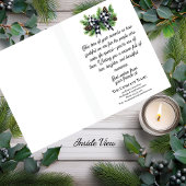 Festive Holiday Wreath Merry Christmas Non-Photo Kaart