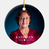 Festive Holiday Wreath Nana Memorial Keramisch Ornament (Achterkant)