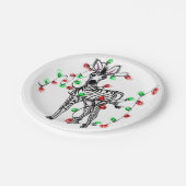 Festive Holiday Zebra, dubbellichten Papieren Bordje (Gekanteld)