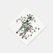 Festive Holiday Zebra, dubbellichten Servet (Hoek)