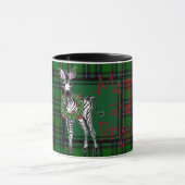 Festive Holiday Zebra Holly | groen gelooid M Mok (Midden)