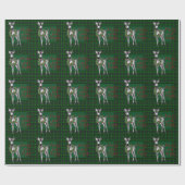 Festive Holiday Zebra Holly | groene vlecht Cadeaupapier (Vlak)