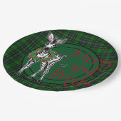 Festive Holiday Zebra Holly | groene vlecht Papieren Bordje (Gekanteld)