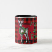 Festive Holiday Zebra Holly | rode buffel Mok (Midden)