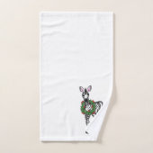 Festive Holiday Zebra illustratie, Holly met adem Bad Handdoek (Handdoek)