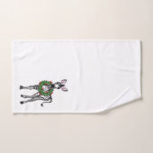 Festive Holiday Zebra illustratie, Holly met adem Bad Handdoek (Handdoek)