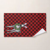 Festive Holiday Zebra illustratie, Holly met adem Bad Handdoek (Handdoek)