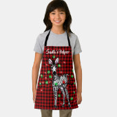 Festive Holiday Zebra, twijnend lichtbuffelvlecht Schort (Insitu)