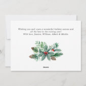 Festive Holly Berry 3 PHOTO kerstgroet Feestdagenkaart (Achterkant)