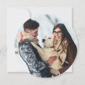 Festive Holly Berry and Evergreen Watercolor Kaart (Achterkant)