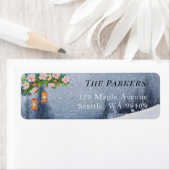 Festive Holly Berry Christmas Return Address Label (Insitu)
