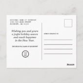 Festive Holly Berry Corporate kerst Briefkaart (Achterkant)