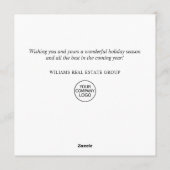 Festive Holly Berry Corporate Kerstgroet Feestdagenkaart (Achterkant)