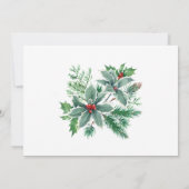 Festive Holly Berry kerst HOLIDAY OPEN HUUSE Kaart (Achterkant)