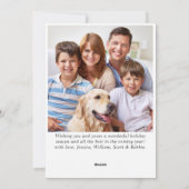 Festive Holly Berry-kerstboomfoto Feestdagenkaart (Achterkant)