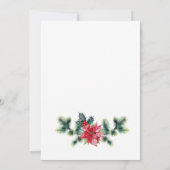 Festive Holly Berry Kerstfeestdag Open House Kaart (Achterkant)