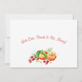 Festive Holly Berry Kerstfeestdag Open House Kaart (Achterkant)