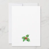 Festive Holly Berry Kerstfeestdag Tea Kaart (Achterkant)