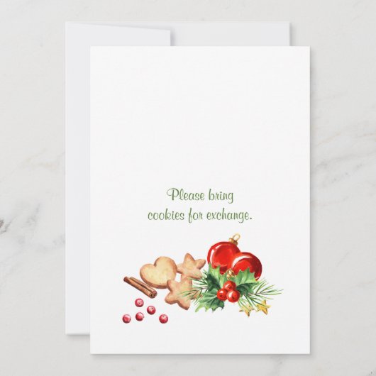 Festive Holly Berry Kerstfeestdag Tea Kaart (Achterkant)