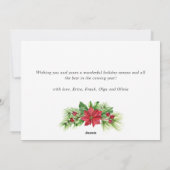 Festive Holly Berry-kerstgroet Foto Feestdagenkaart (Achterkant)