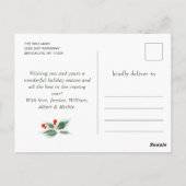 Festive Holly Berry kerstgroet Holiday Briefkaart (Achterkant)