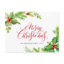 Festive Holly Berry Merry kerstfeestdag