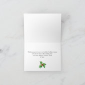 Festive Holly Berry Mistletoe kerstgroet H Feestdagen Kaart (Binnen)