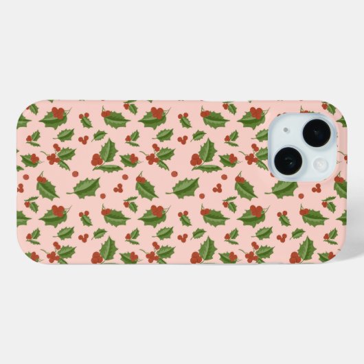 Festive Holly Berry Phone Case (Achterkant (horizontaal))