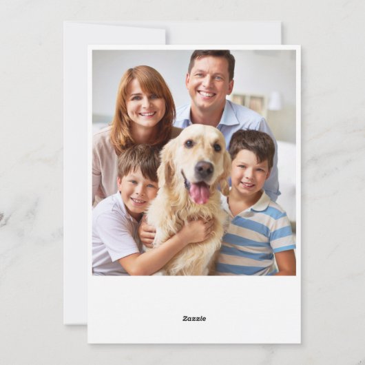 Festive Holly Berry PHOTO kerstgroet Feestdagenkaart (Achterkant)