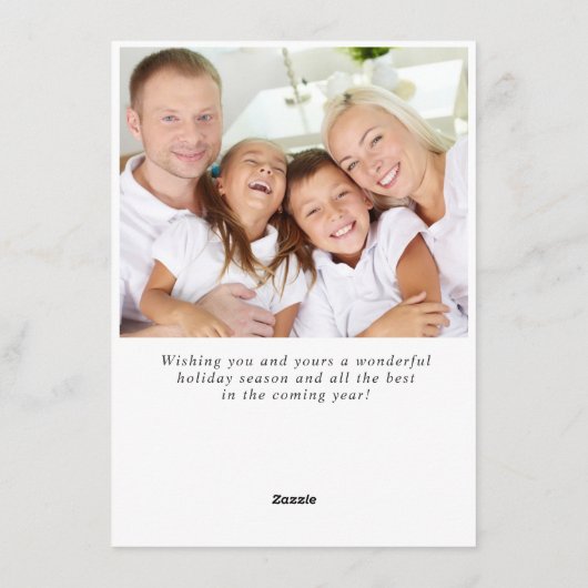 Festive Holly Berry Wreath kerstgroet Feestdagenkaart (Achterkant)