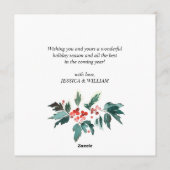 Festive Holly Berry Wreath kerstgroet Holi Feestdagenkaart (Achterkant)