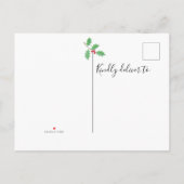 Festive Holly New Address Moving Aankondigingskaart (Achterkant)