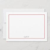 Festive Holly Personalized Stationery (Achterkant)