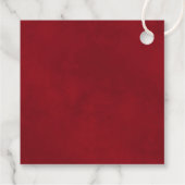 Festive Holly & Pine with Photo Merry Kerstmis Bedankjes Labels (Achterkant)