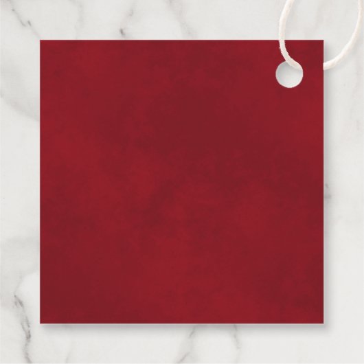 Festive Holly & Pine with Photo Merry Kerstmis Bedankjes Labels (Achterkant)