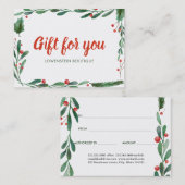 Festive Holly verliest Kerstmis | Cadeaubon Kortingskaartje (Voorkant / Achterkant)