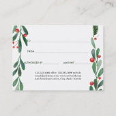 Festive Holly verliest Kerstmis | Cadeaubon Kortingskaartje (Achterkant)