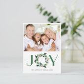 Festive Holly Wreatest Kerstgroeting Holiday Briefkaart (Staand voorkant)