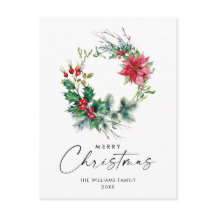 Festive Holly Wreatest Kerstgroeting Holiday