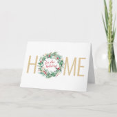 Festive Home voor de Feestdagen Wreated Photo Card (Voorkant)