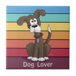 Festive Hondenliefhebber keramische tegel Tegeltje