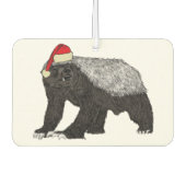 Festive Honey Badger Badass Santa Kerstmis Luchtverfrisser (Voorkant)