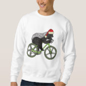 Festive Honey Badger Cycling Funny Badass Cyclist Trui (Voorkant)
