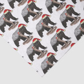 Festive Honey Badger Snake Badass Kerstmis Tissuepapier (Detail)