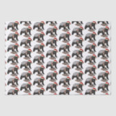 Festive Honey Badger Snake Badass Kerstmis Tissuepapier (Voorkant)