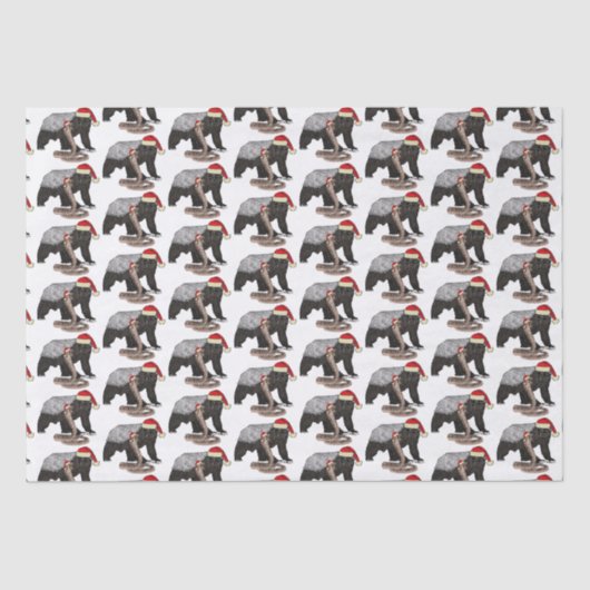 Festive Honey Badger Snake Badass Kerstmis Tissuepapier (Voorkant)