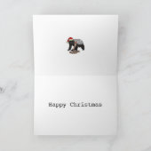 Festive Honey Badger Snake Funny Badass Kerstmis Kaart (Binnen)