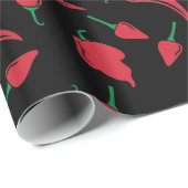 Festive Hot Chili Pepper Wrapping Paper Cadeaupapier (Rol Hoek)