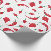 Festive Hot Chili Pepper Wrapping Paper Cadeaupapier (Hoek)