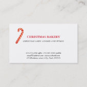 Festive Hot Cocaca Cookie Snoep kerstbakkerij Visitekaartje (Achterkant)